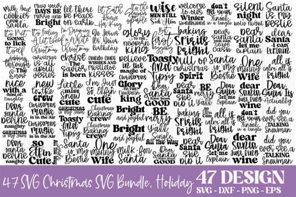 47 SVG Christmas SVG Bundle, Holiday