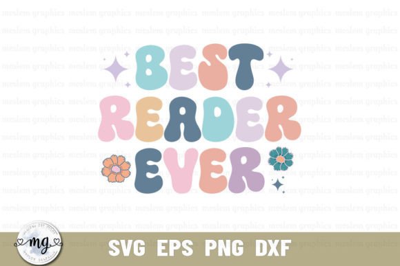 Best Reader Ever - Retro Book Lover SVG