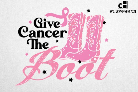Breast Cancer Boot SVG Design