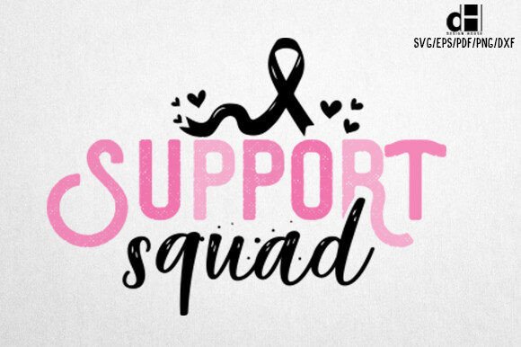Breast Cancer Support Squad SVG Design