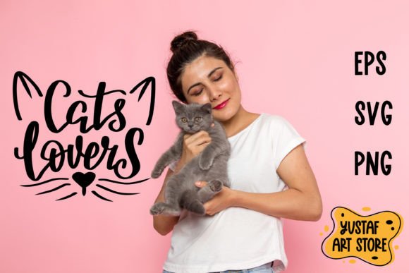Cats Lovers Lettering SVG and Sublim