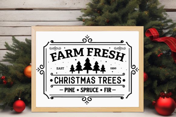 Christmas Farmhouse Vintage Sign SVG