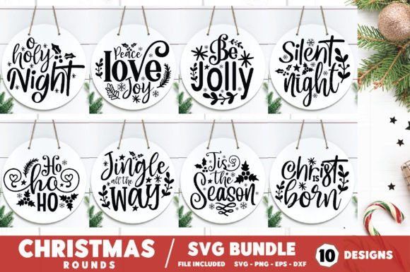 Christmas Rounds SVG Bundle