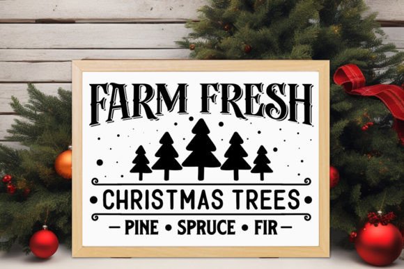 Farm Fresh Christmas Trees - Vintage SVG