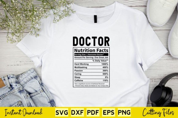 Funny Doctor Nutrition Facts Svg