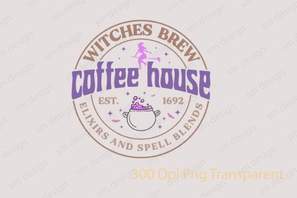 Halloween Witch Coffee Sign SVG PNG