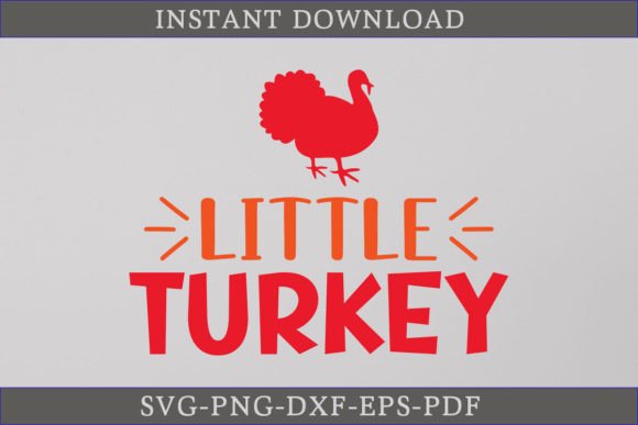 Little Turkey Thanksgiving SVG Cut File