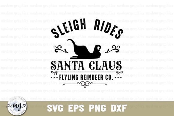 Sleigh Rides Santa Claus - Christmas SVG